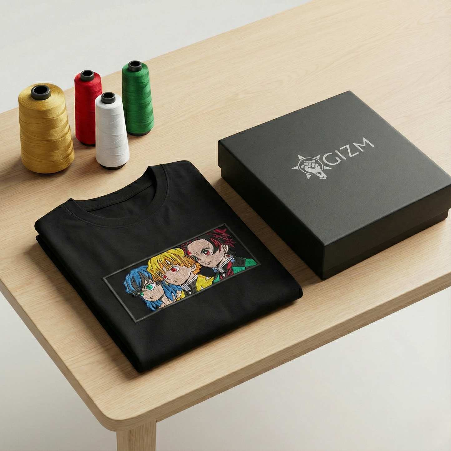 Demon Slayer Trio Embroidered T-shirt