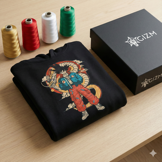 Goku Streetwear Embroidered Hoodie
