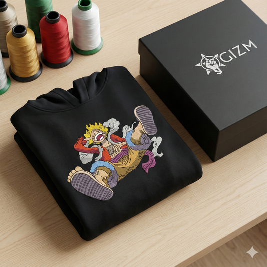 Luffy Gear 5 Embroidered Hoodie