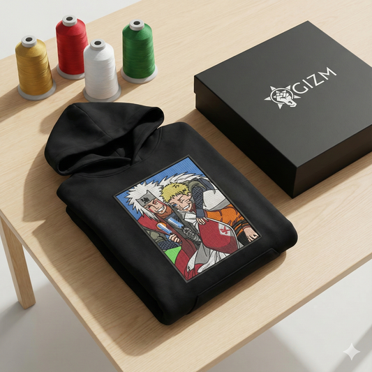 One Piece Luffy & Trafalgar Law Embroidered Hoodie