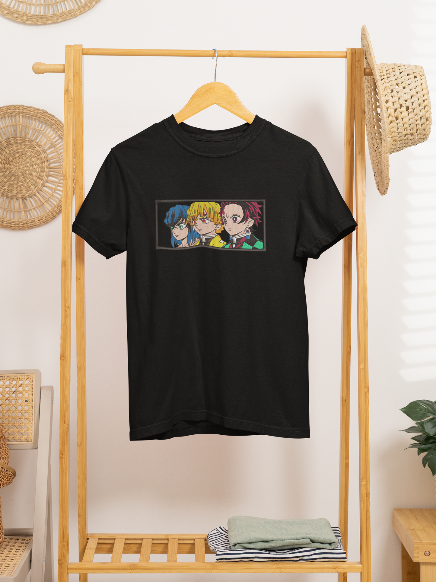 Demon Slayer Trio Embroidered T-shirt