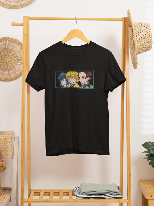 Demon Slayer Trio Embroidered T-shirt