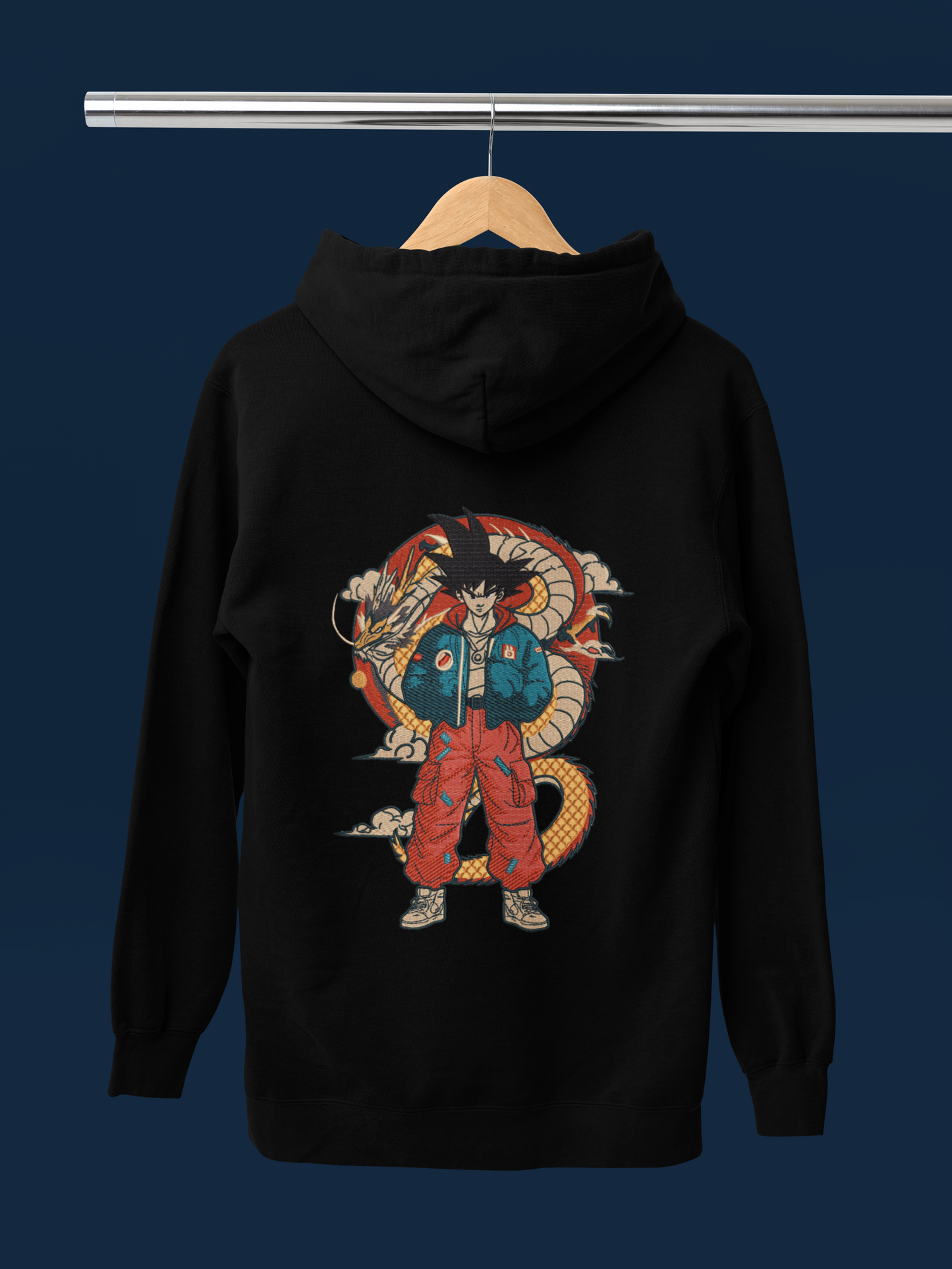 Goku Streetwear Embroidered Hoodie