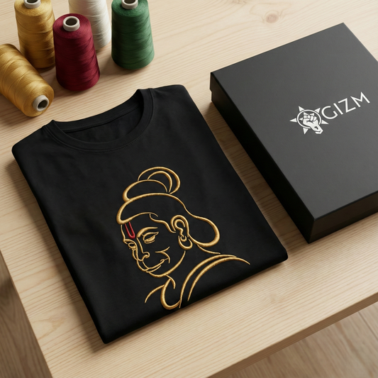 Hanuman Face Embroidered T-shirt