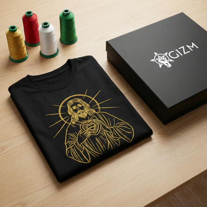 Sacred Heart of Jesus Embroidered T-shirt