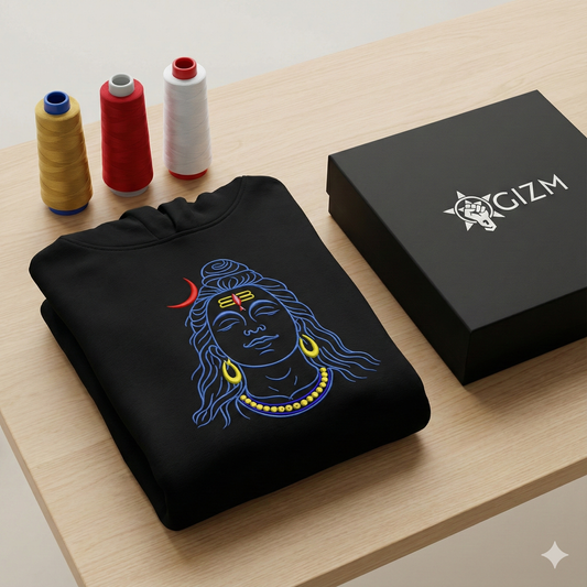 Lord Adi Shiva Embroidered Hoodie