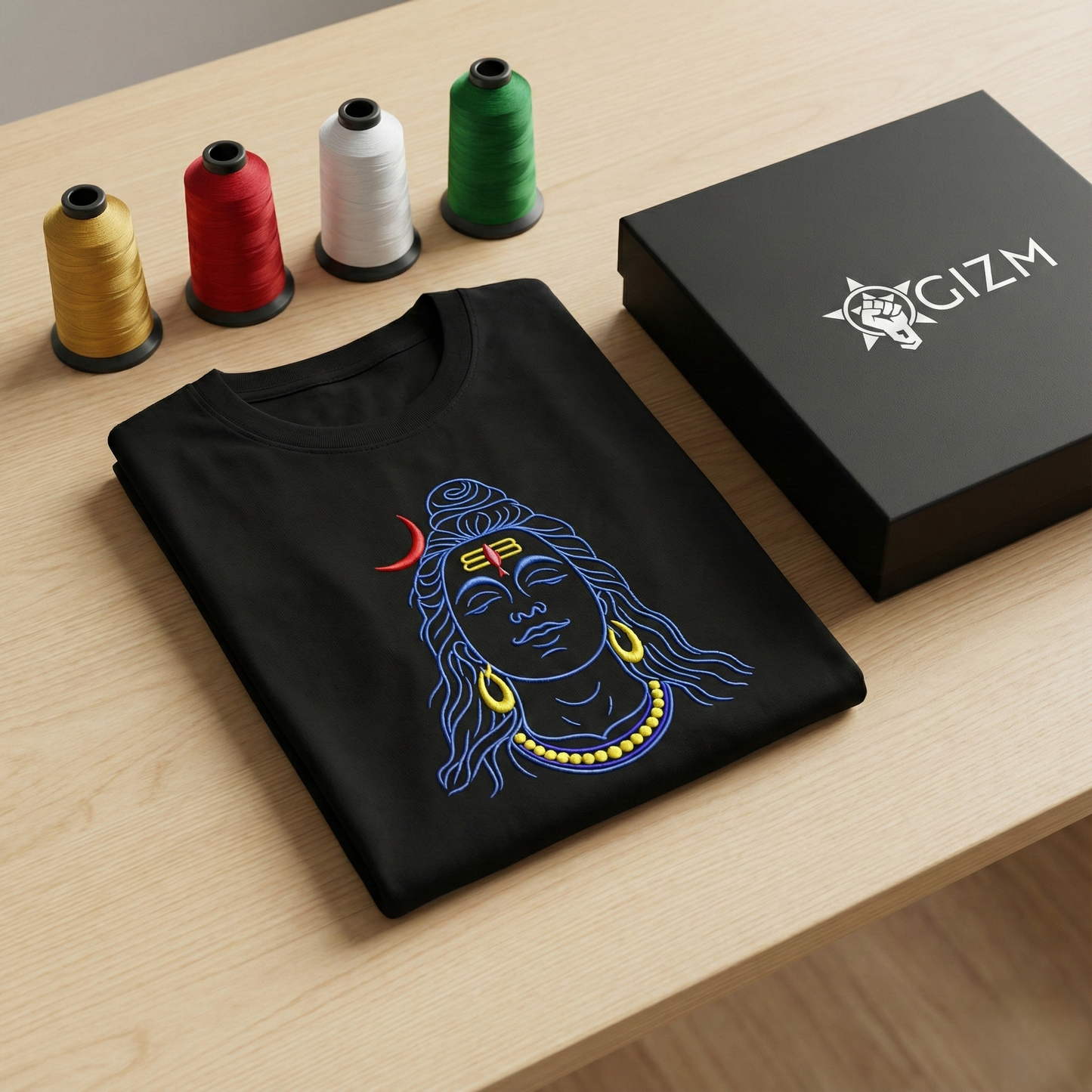 Lord Adi Shiva Embroidered T-shirt